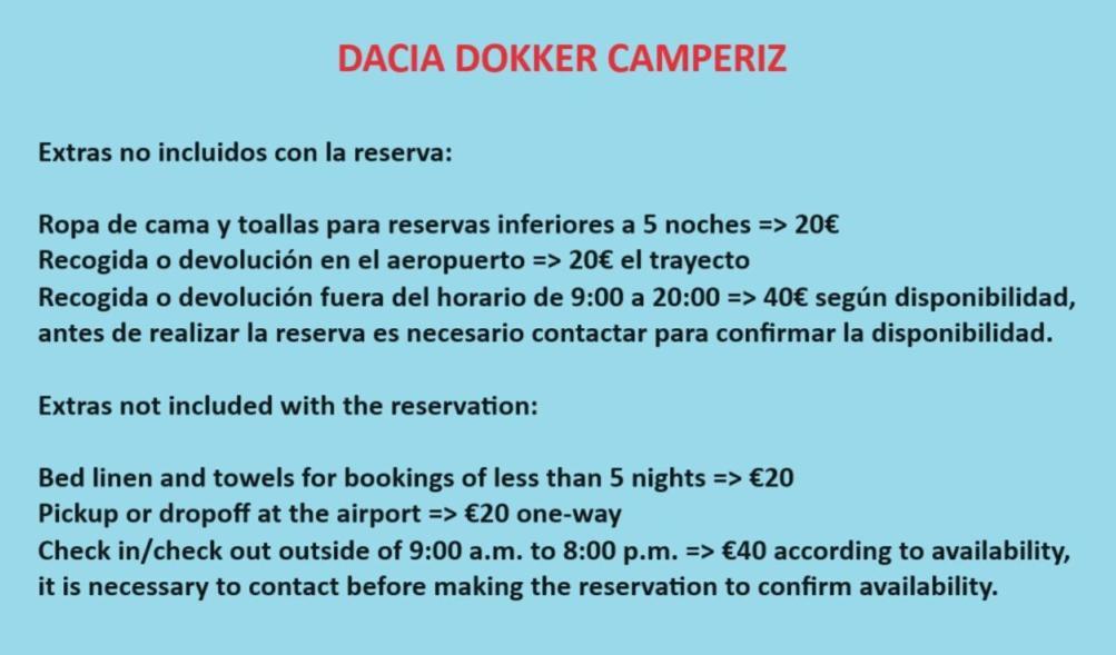 帕爾馬 Dacia Dokker Camperiz酒店 外观 照片